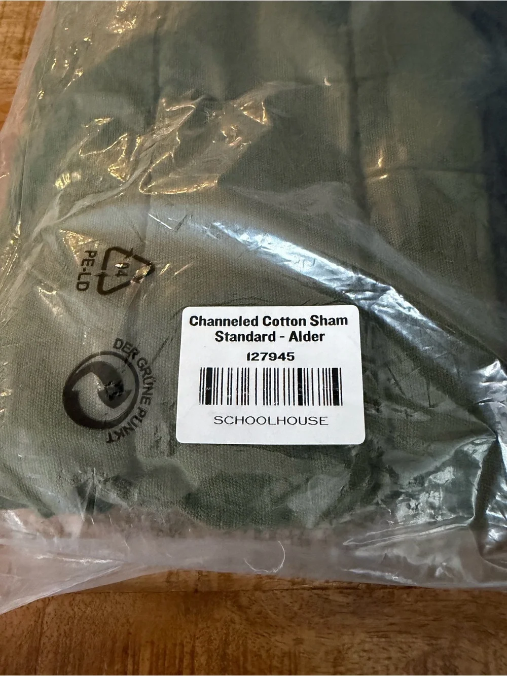 NEW Schoolhouse Channeled Cotton Standard Pillow Sham